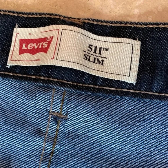 LEVI’S. 511 Slim five pocket blue denim Jeans. 16R. L28XW28. Unisex. - Picture 9 of 16